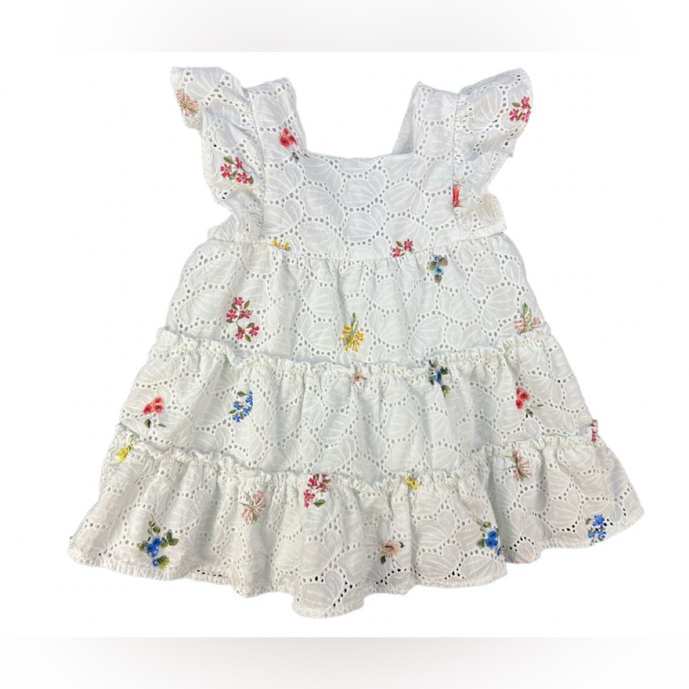 SARTINE ET CHOCOLAT Eyelet Dress - 6M